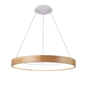 Luminosa Mad LED Pendant Lamp 42W 3200Lm 3000K 67cm Natural Wood