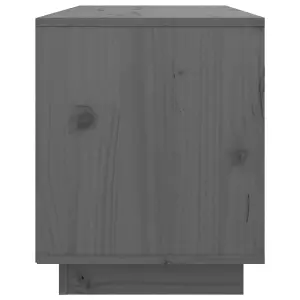 Berkfield TV Cabinet Grey 74x35x44 cm Solid Wood Pine