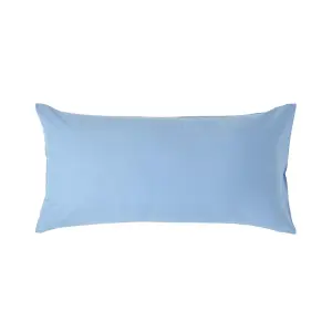 Homescapes Blue Continental Egyptian Cotton Pillowcase 200 TC, 40 x 80 cm