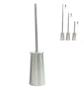 Long Handle Toilet Brush Holder Stainless Steel High Quality Replaceable Head 3cm thick