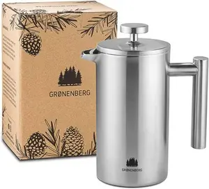 Groenenberg French Press I Coffee Press I Insulated Cafetiere I Stainless Steel Coffee Maker In Different Sizes 2 Cups To 4 Cup