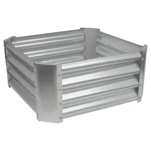 Square Galvanised Steel Raised Garden Beds - 60cm x 60cm - 2pc