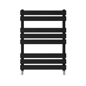 Right Radiators 800x600 mm Designer Flat Panel Heated Towel Rail Radiator Bathroom Warmer Heating Black