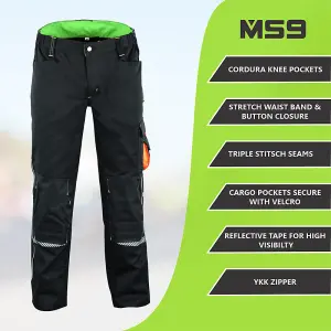 MS9 Mens Cargo Combat Working Work Trouser Trousers Pants Jeans 1145 - 30W/34L