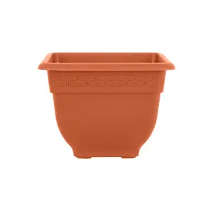 Wham Bell Pot 4x37cm Square Recycled Plastic Planter Terracotta