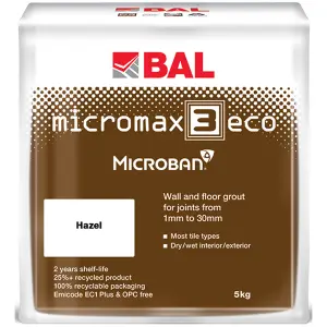 BAL Micromax3 ECO Antimicrobial Wall & Floor Hazel Grout, 5kg