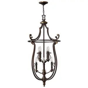 Elstead Plymouth 8 Light Ceiling Pendant Olde Bronze, E14