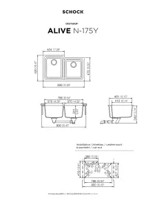 Schock Composite Granite Christadur Alive 1.75 Bowl Polaris Undermount Kitchen Sink - ALIN175UPO