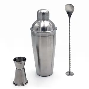 Buckingham Stainless Steel  Professional 3 pc Cocktail Shaker Set , Matt Finish