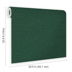 Stitch Please Jungle Green Textured Plain Wallpaper