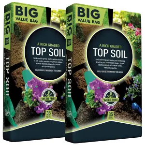 1 Bag (35 Litres) Garden Top Soil With Essential Nutrients General Garden Use Ideal For Planting, Lawn Dressing, Pots, Containers