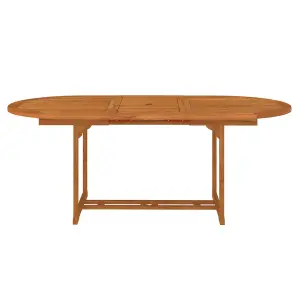 Berkfield Garden Table 200x100x75 cm Solid Wood Eucalyptus