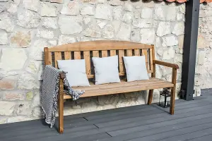 Triple Garden Bench - Wood - L170 x W63 x H97 cm - Brown