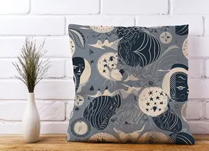 Abstract Moon and Stars Cushions 45cm x 45cm