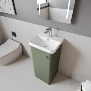 Floor Standing 1 Door Vanity Unit with Ceramic Basin - 400mm