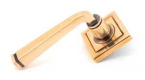 From The Anvil Polished Bronze Avon Round Lever on Rose Set (Square) - Unsprung