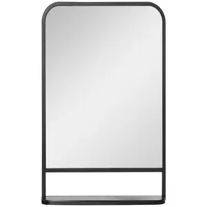 Kornelia Framed Wall Mounted Vanity Mirror in Black