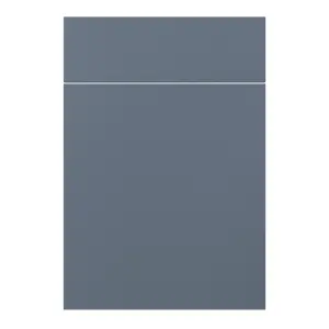 GoodHome Alisma Matt blue Slab Door & drawer 500mm