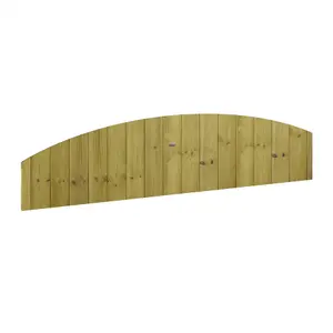 Dome Top Tongue & Groove Fence Panel (Pack of 3) Width: 6ft x Height: 1ft Vertical Interlocking Planks Fully Framed