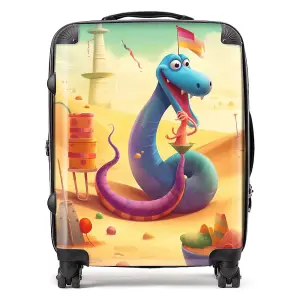 Snake On A Beach Holiday Suitcase - Large