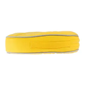 Homescapes Yellow and Grey Round Floor Cushion