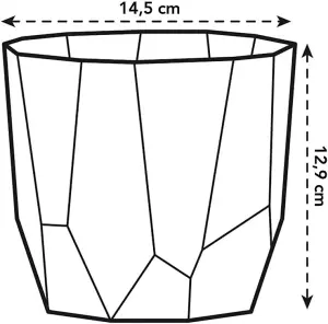 Elho B.for Rock 14cm Warm Grey Recycled Plastic Plant Pot