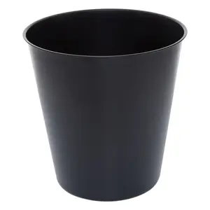 Strout Stainless Steel Open Waste Bin - 8L Black