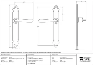 From The Anvil Black Cromwell Lever Latch Set