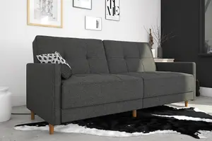 Andora sprung sofa bed in fabric grey