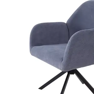 Grey Upholstered Leisure Swivel Chair with Metal Legs for Living Room,Office