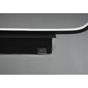 Luminosa Gianni Modern 40cm Bathroom Wall Lamp Black Matt 3000K IP44 - UK Stock