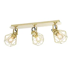 Bar Brass effect 3 Light Spotlight