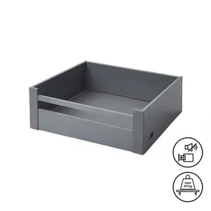 GoodHome Soto Matt anthracite Drawer front (H)187mm (W)555mm (T)13mm