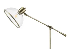 Bulwell Articulated Antique brass effect LED Floor lamp