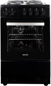 Electriq 50cm Electric Cooker With Sealed Plate Hob - Black