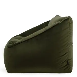 icon Natalia Velvet Armchair Bean Bag Olive Green Giant Bean Bag Chair