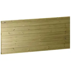 Ultimate Horizontal Tongue & Groove Fence Panel (Pack of 3) Width: 6ft (183cm) x Height: 3ft Interlocking Planks Fully Framed