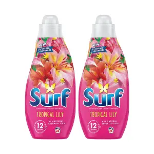 Surf Laundry Washing Liquid Detergent Tropical Lily 1.30 Litre, 48 Washes, 2Pk