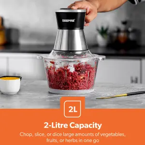 Geepas 3-Tier Food Steamer & 500W Mini Food Processor Combo Set