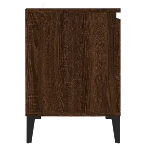 vidaXL TV Cabinet with Metal Legs Brown Oak 103.5x35x50 cm