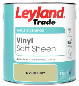 Leyland Trade Vinyl Soft Sheen Walls & Ceilings Emulsion Paint (S 2020-G70Y) - 2.5L