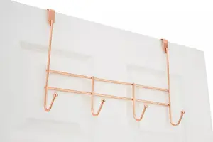 Maison by Premier 4 Hook Rose Gold Over Door Hanger