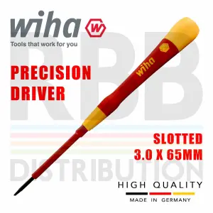 Wiha Slotted Screwdriver PicoFinish 3mm 1000v VDE Electrician Rotating Cap 42377