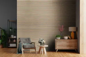 Fuse Acoustic Wooden Wall Panel in Natural Oak, 2.4m x 0.6m