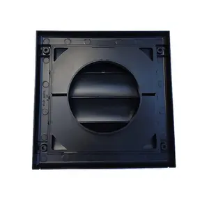 Black Duct Gravity Flaps 190mm x 190mm / 100mm / 4" Vent Cover