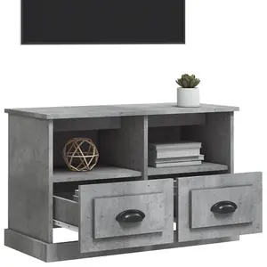 Berkfield TV Cabinet Concrete Grey 80x35x50 cm Engineered Wood