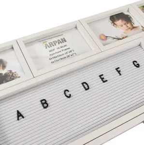 Arpan Multi Aperture Personalised Photo Picture Frame Alphabet or Number Holds 10 Photos (White)