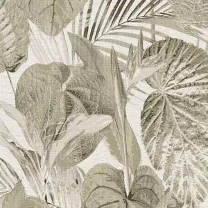 AS Creation Famous Garden Beige & Brown Palm Leaf Tropical Wallpaper 39355-1