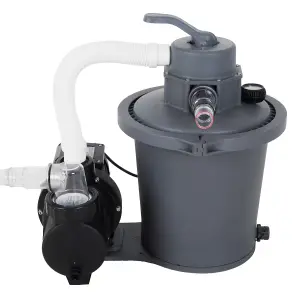 Avenli 25ft x 12ft x 52" Rectangular Above Ground Swimming Pool, Sand Filter Pump &Accessories