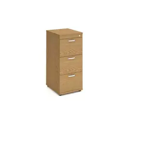 Impulse 50cm Wide 3 -Drawer File Cabinet Oak